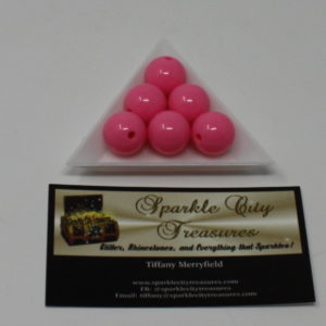 16mm Hot Pink Acrylic Bead