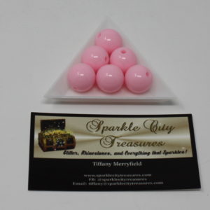 16mm Pale Pink Acrylic Bead
