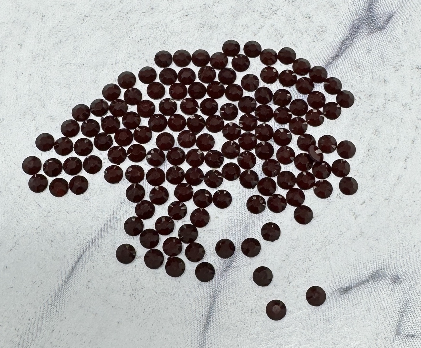 Burgundy 3MM Flatback Resin Jelly Rhinestones