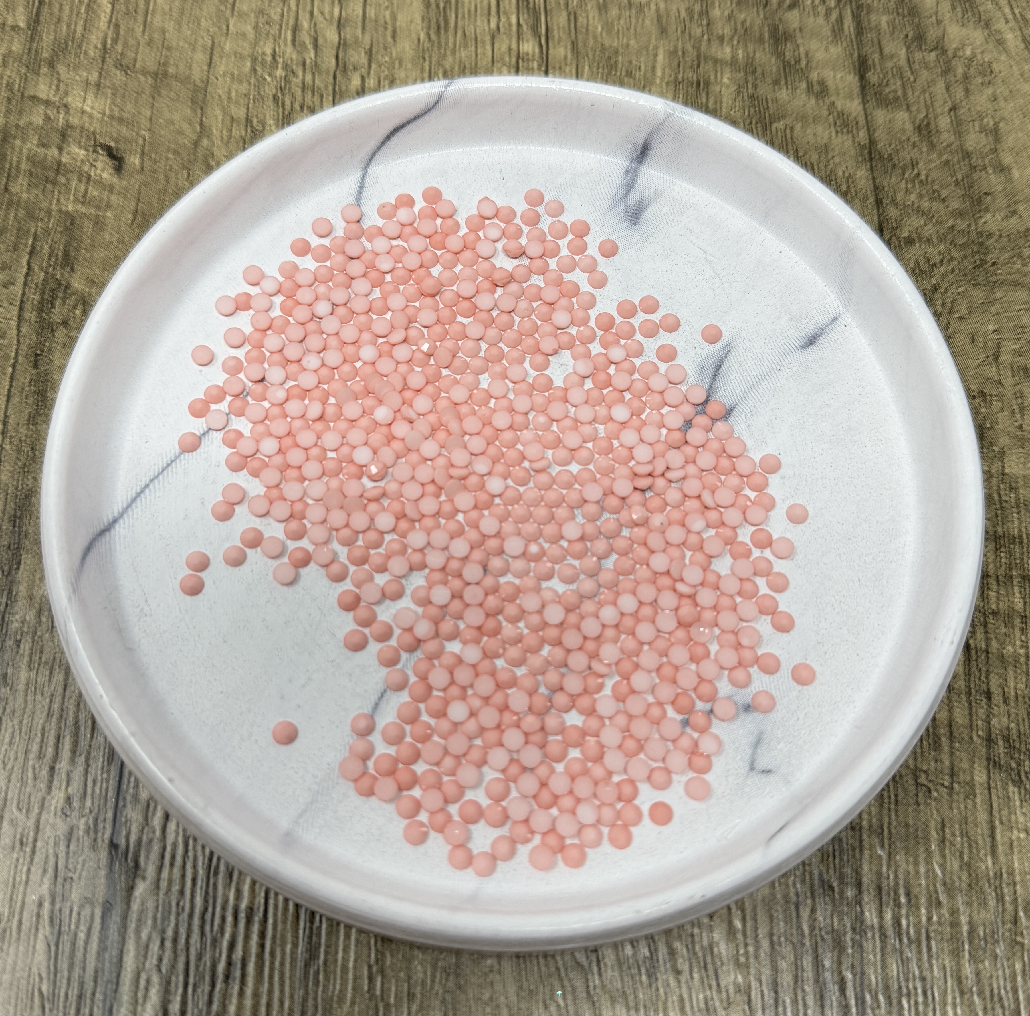 Powder Pink 3MM Flatback Resin Jelly Rhinestones