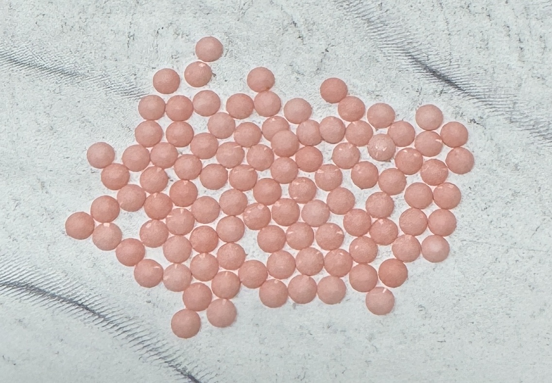 Powder Pink 3MM Flatback Resin Jelly Rhinestones