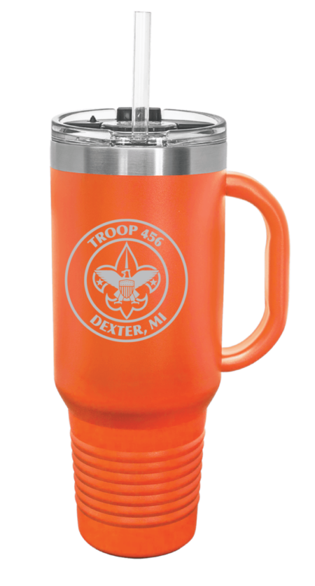 Troop 456 Engraved 40oz Handle Tumbler