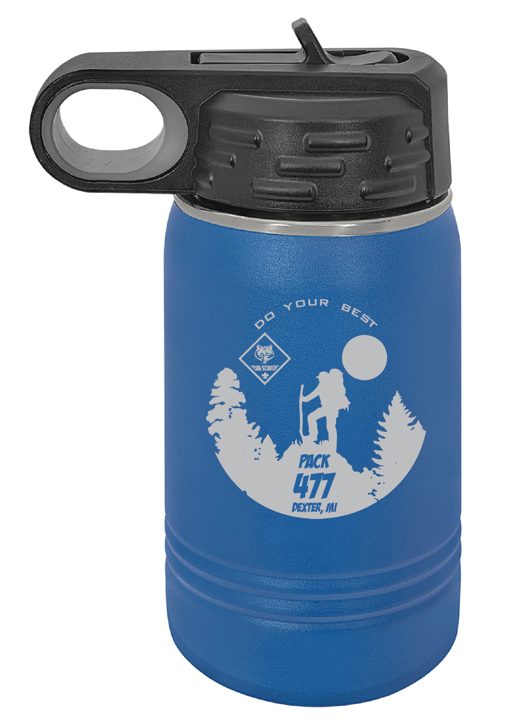 Pack 477  Engraved 12oz Hydrosport Tumbler