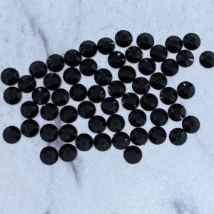 Black 5MM Flatback Resin Jelly Rhinestones