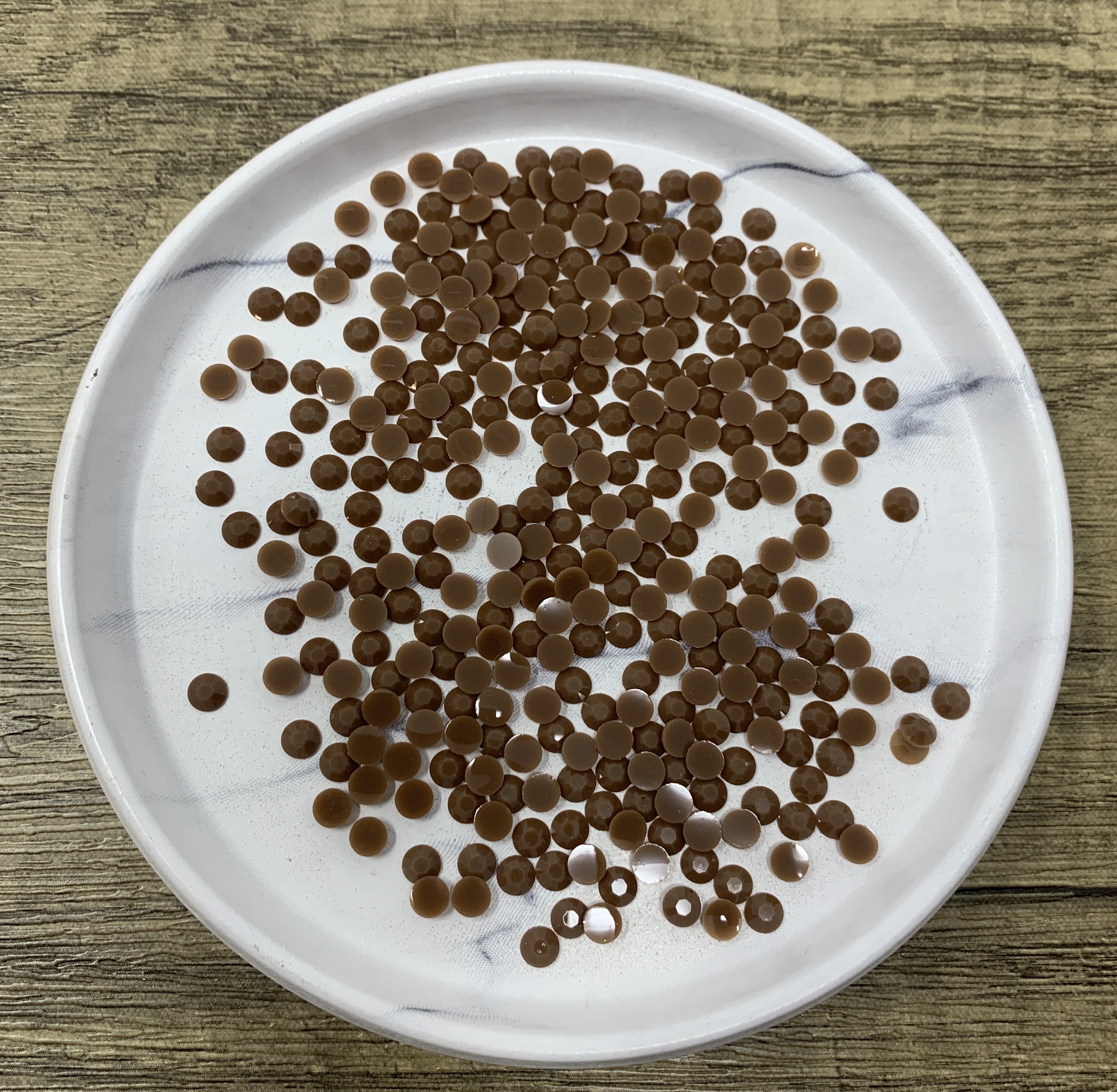 Coffee 5MM Flatback Resin Jelly Rhinestones