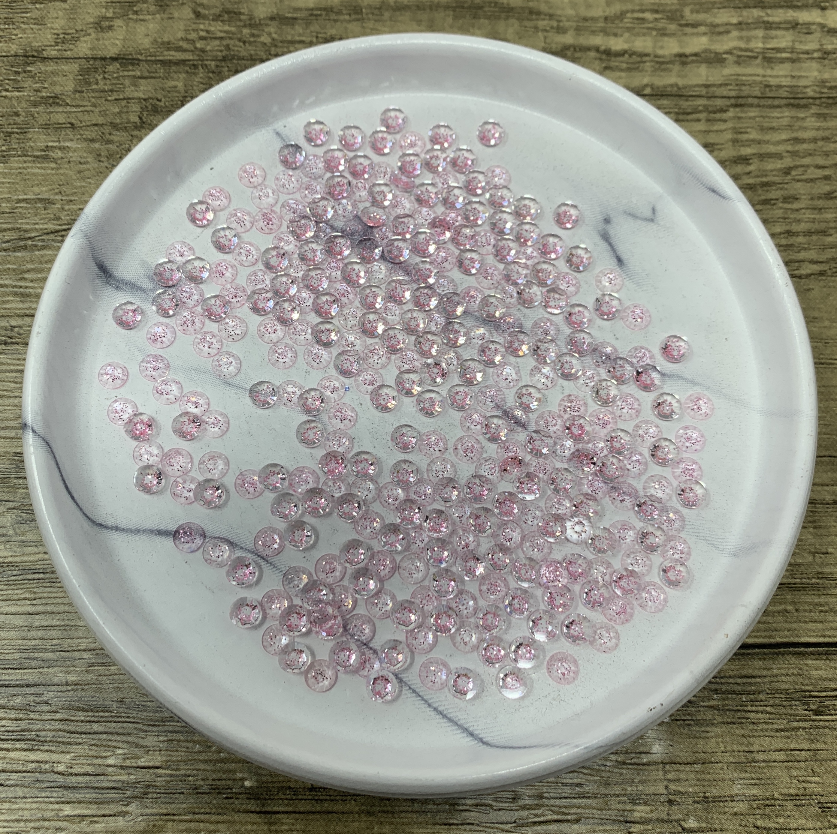 Lt Pink 5MM Flatback Resin Starlight Rhinestones