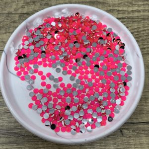 5MM Neon Pink Flatback Resin Rhinestones