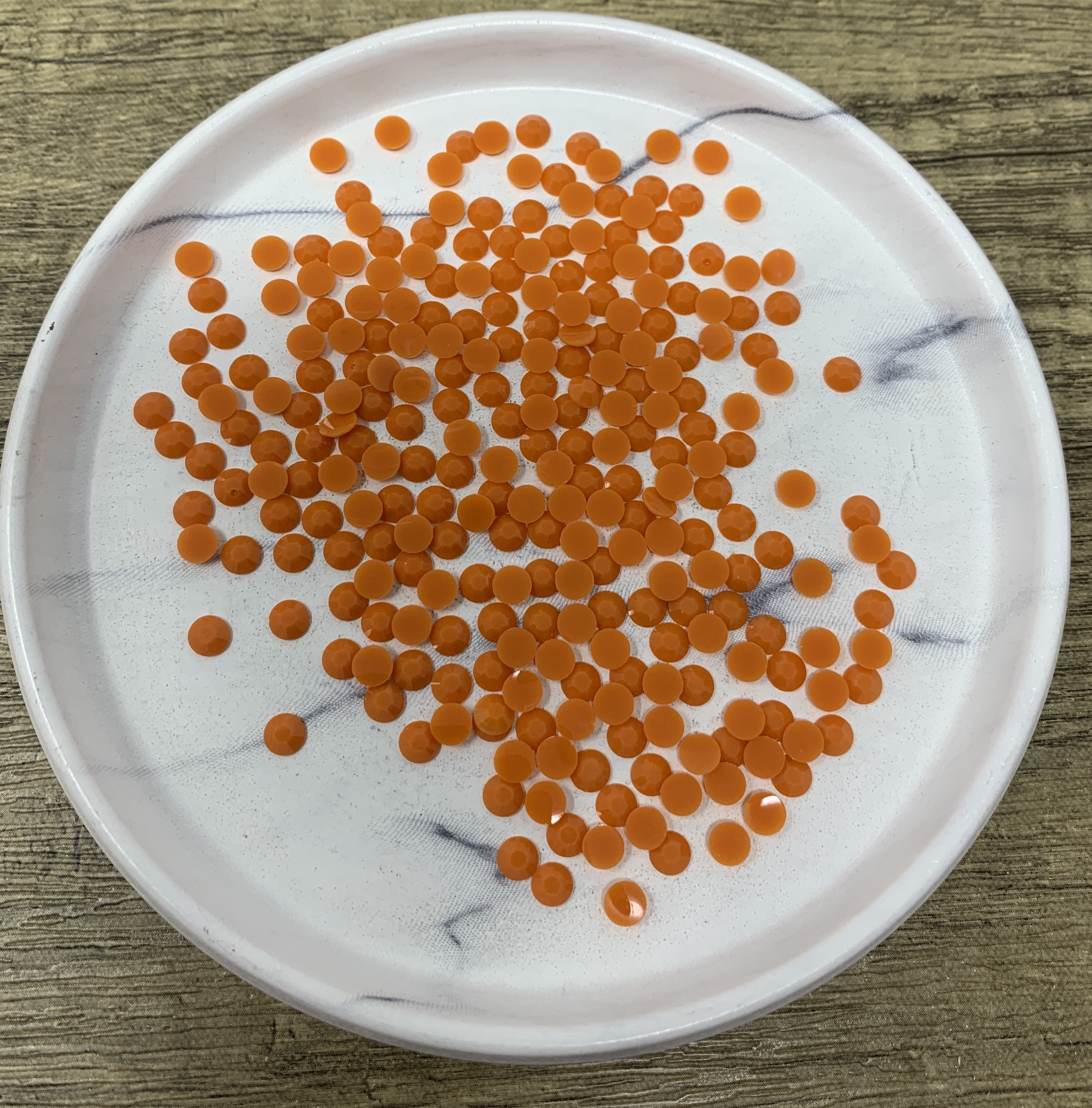 Orange 5MM Flatback Resin Jelly Rhinestones