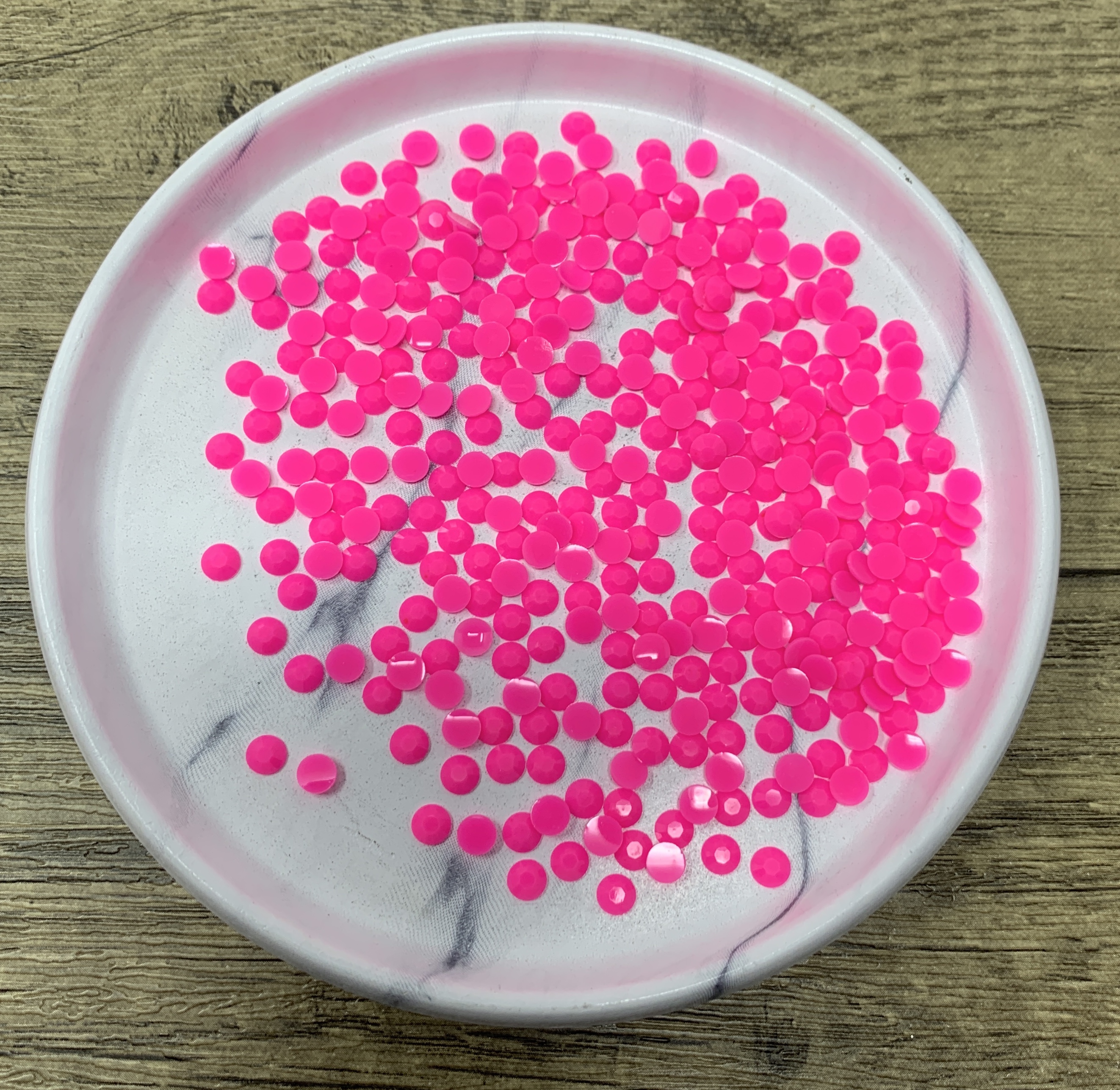 Pink 5MM Flatback Resin Jelly Rhinestones