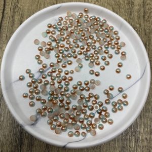 5MM Flat Back Two-Toned Pearls- Aquamarine