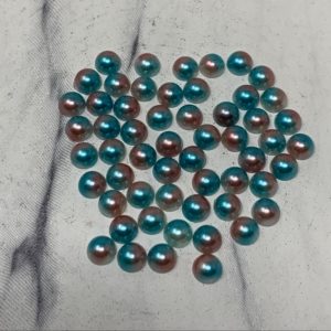 5MM Flat Back Two-Toned Pearls- Blue