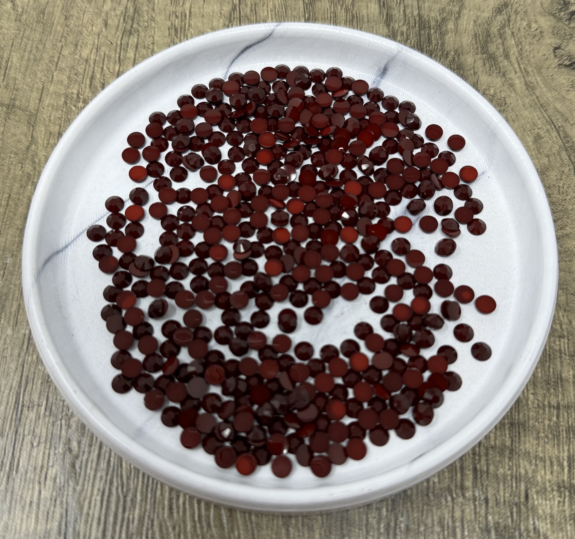 Burgundy 5MM Flatback Resin Jelly Rhinestones