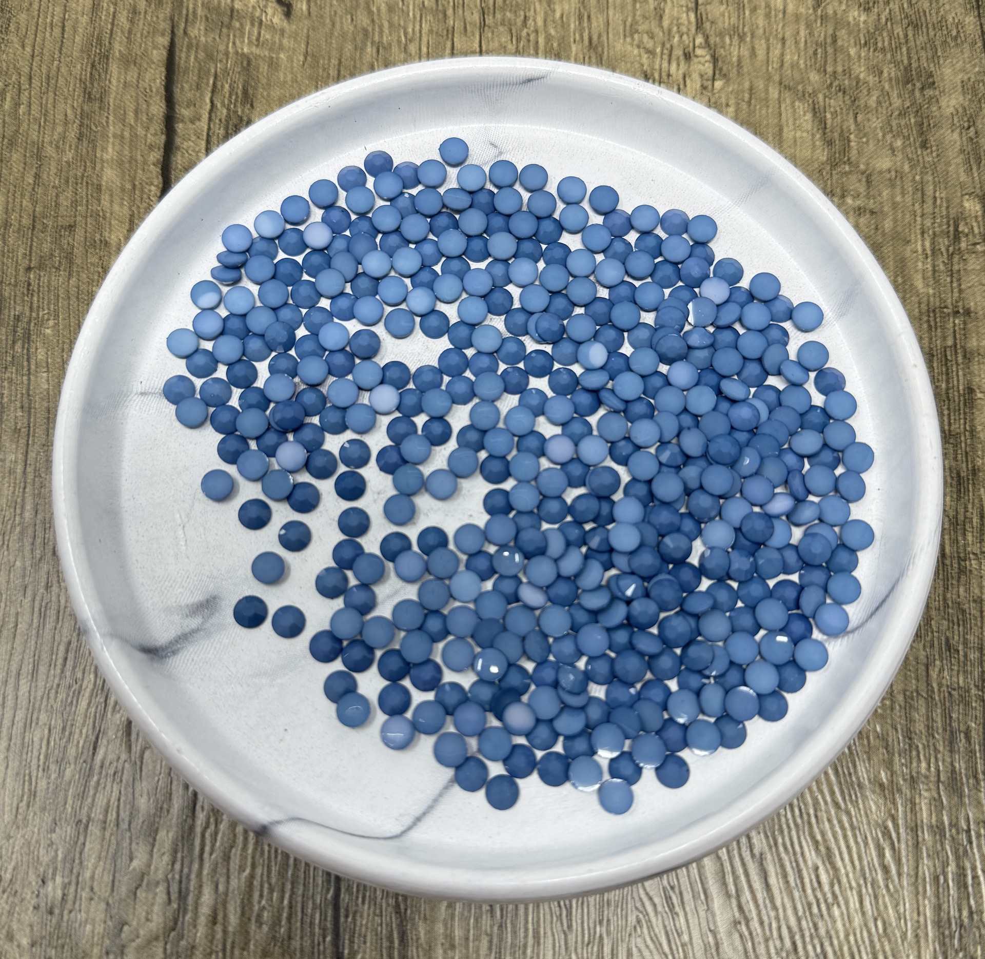 Navy Blue 5MM Flatback Resin Jelly Rhinestones