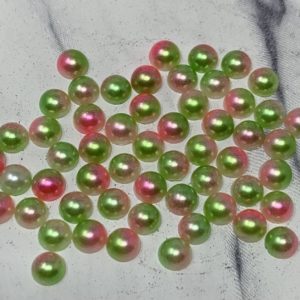 5MM Flat Back Two-Toned Pearls- Olivine