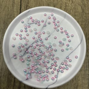 5MM Flat Back Two-Toned Pearls- Pink