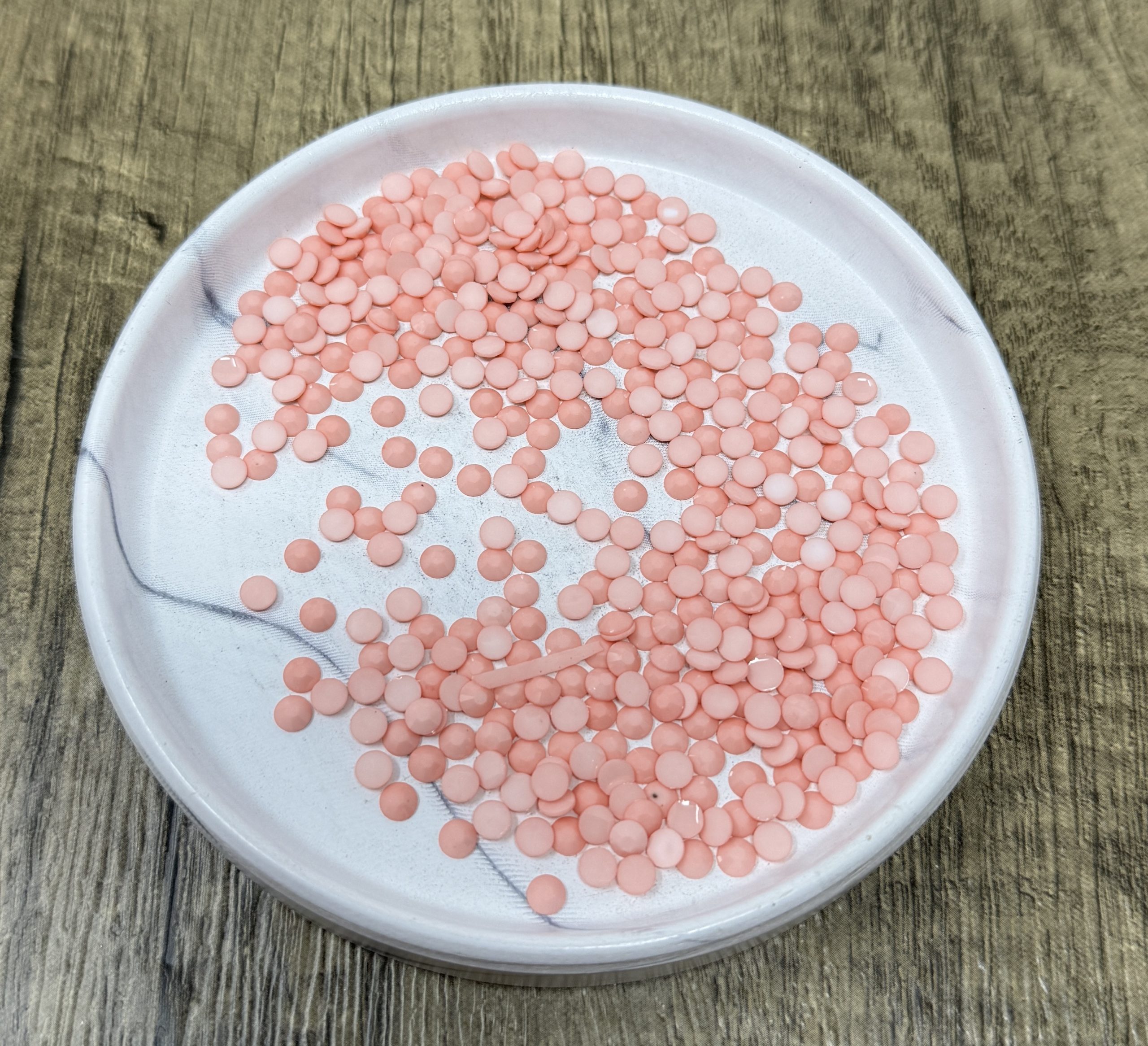 Powder Pink 5MM Flatback Resin Jelly Rhinestones