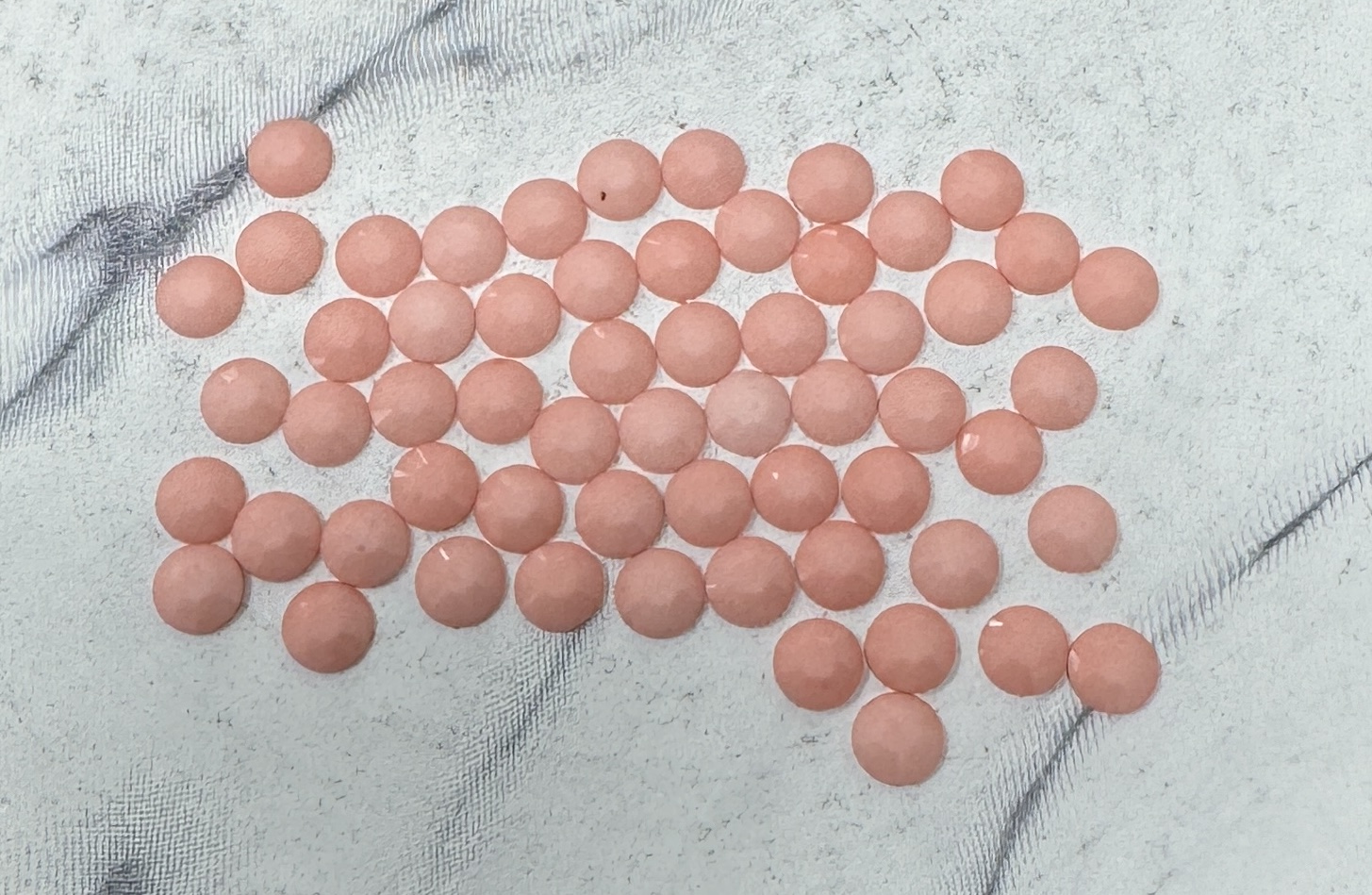 Powder Pink 5MM Flatback Resin Jelly Rhinestones