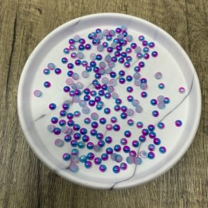 5MM Flat Back Two-Toned Pearls- Purple