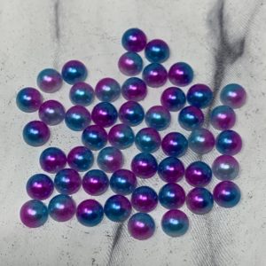 5MM Flat Back Two-Toned Pearls- Purple