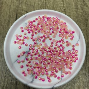 5MM Flat Back Two-Toned Pearls- Rose