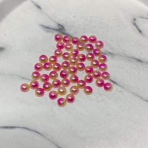 5MM Flat Back Two-Toned Pearls- Rose