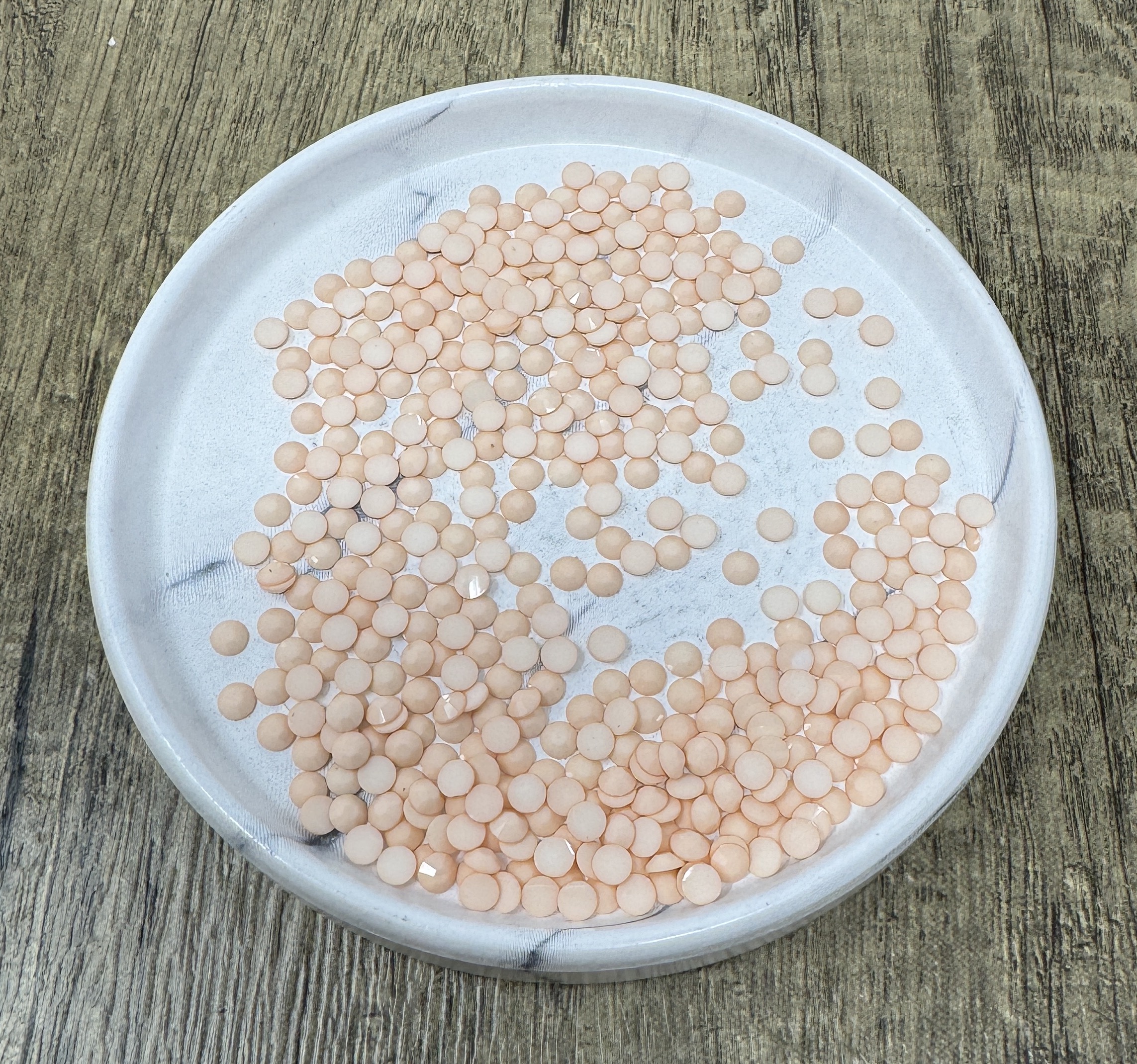 Very Lt. Peach 5MM Flatback Resin Jelly Rhinestones