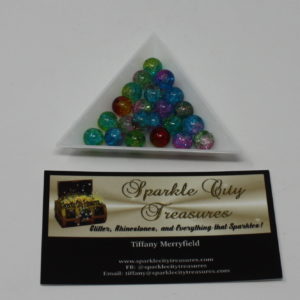 8mm Glass Multicolor Bead