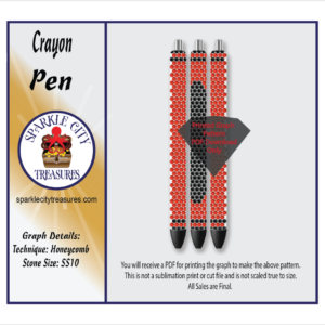 Crayon Pen Rhinestone Pattern