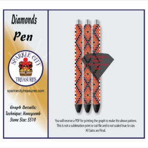 Diamonds Pen Rhinestone Pattern