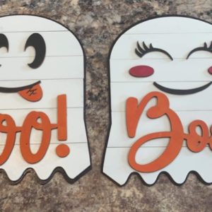 Mr and Mrs Boo Halloween Decorations (unfinished)