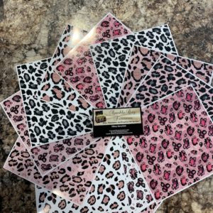 Pink Leopard Print Printed Vinyl Sheet Pack
