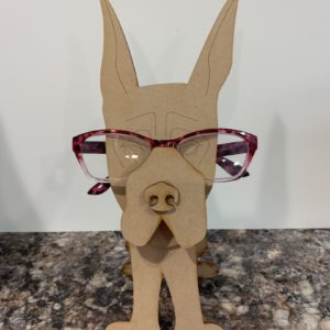 Great Dane Glasses Holder Unfinished DIY Kit