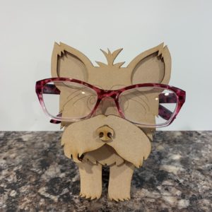 Yorkie Glasses Holder Unfinished DIY Kit