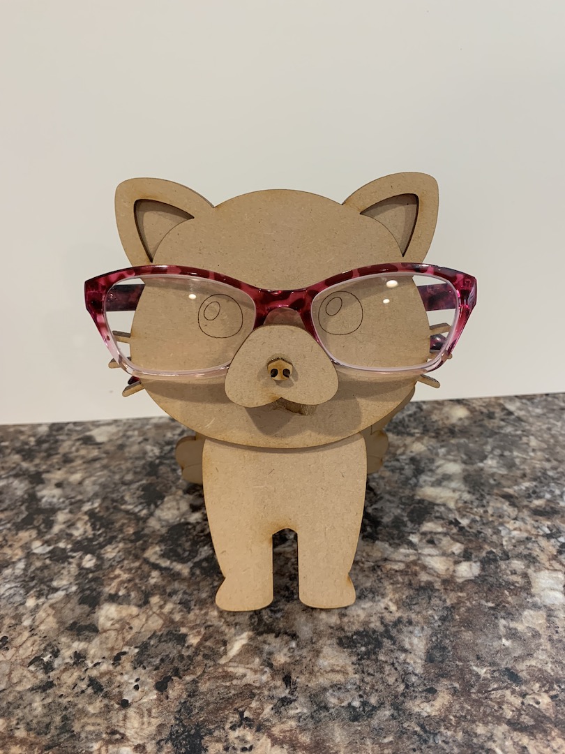 Cat Glasses Holder Unfinished DIY Kit