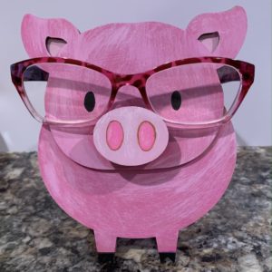 Pig Glasses Holder Unfinished DIY Kit