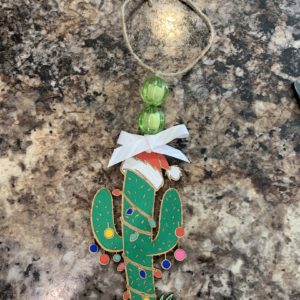 Christmas Cactus Unfinished Ornament