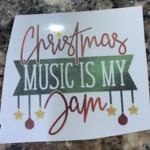 Christmas Music is my Jam Tru Color Tumbler Decal