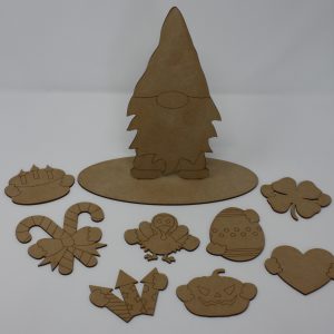 Standing Gnome DIY Kit with 8 Interchangeable Inserts