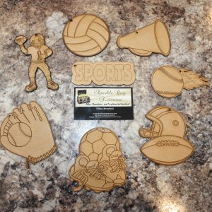 I love Sports Paintable Keychain Pack
