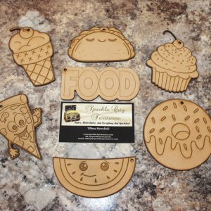 Adorable Food Paintable Keychain Pack
