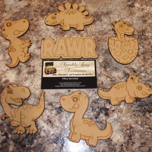Dinosaur Paintable Keychain Pack