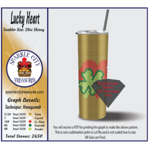 Lucky Heart Rhinestone Pattern