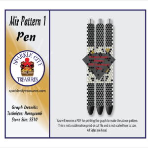 Mix Pattern 1 Pen Rhinestone Pattern