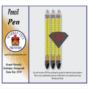 Pencil Pen Rhinestone Pattern