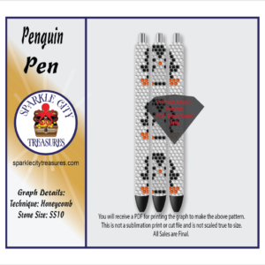 Penquin Pen Rhinestone Pattern