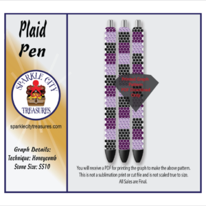 Plaid Pen Rhinestone Pattern