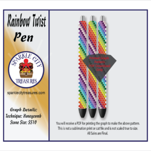 Rainbow Twist Pen Rhinestone Pattern