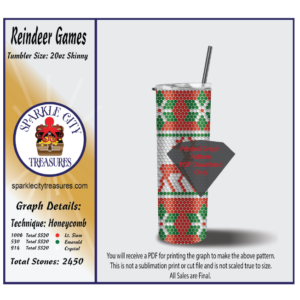 Reindeer Games Rhinestone Pattern