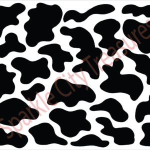 Cow Print – 20 Oz Skinny Straight Tumbler Rhinestone Template Wrap