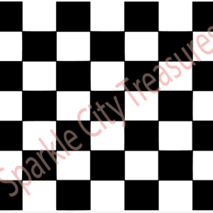 Checkerboard – 20 Oz Skinny Straight Tumbler Rhinestone Template Wrap